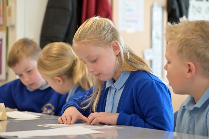 Children working on a task